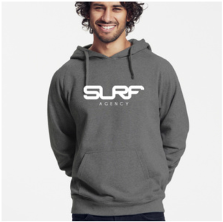 Surf Agency Hoodie merchandise grey front